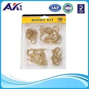 Assorted Brass Plated Metal Hanging Hook