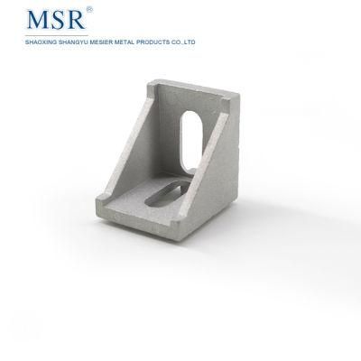 China Supplier Die-Cast Aluminum 2 Hole Inside 4040A Corner Bracket Metal Bracket for Production Line