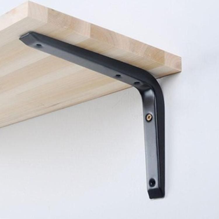 Heavy Duty Simple Design Metal Shelf Support L Shaped Wall Bracket for Hotel