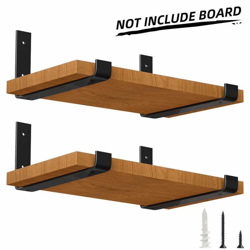 Heavy Duty Industrial Metal Wall Floating Lip Shelf L Bracket