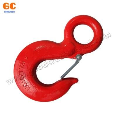 Us Type A320 Galvanized Alloy Steel Drop Forged Locking Lifting Eye Hook