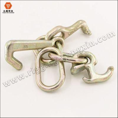 Yellow Forged 4700 Lbs Zinc Plating G70 Chain Hook Cluster