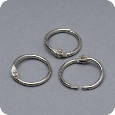 Hot Selling Great Price Nickel Plating Metal Large Book Ring Wholesale