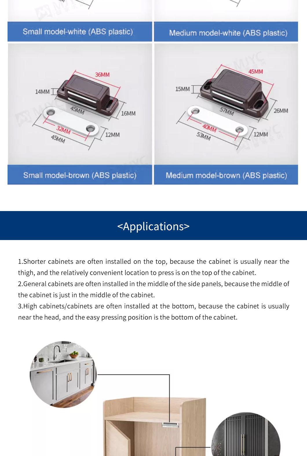 Stainless Steel Cabinet Sliding Door Magnetic Suction