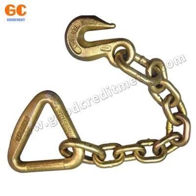 Factory Grade 70 Grade 80 Yellow Zinc Plated Binder Chain with Clevis Hook