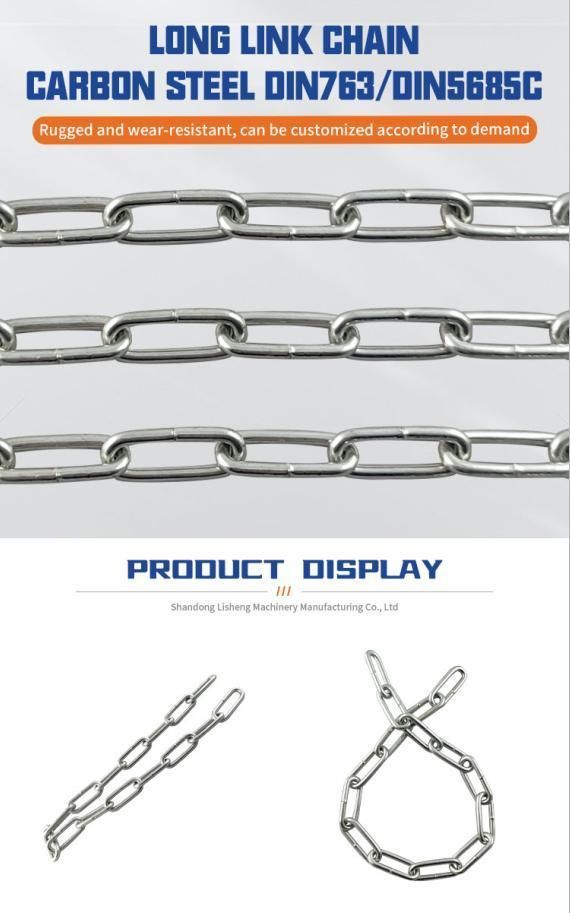 Gr3 Ele-Galvanized 10mm Long Link Chain, 100meters/PCS