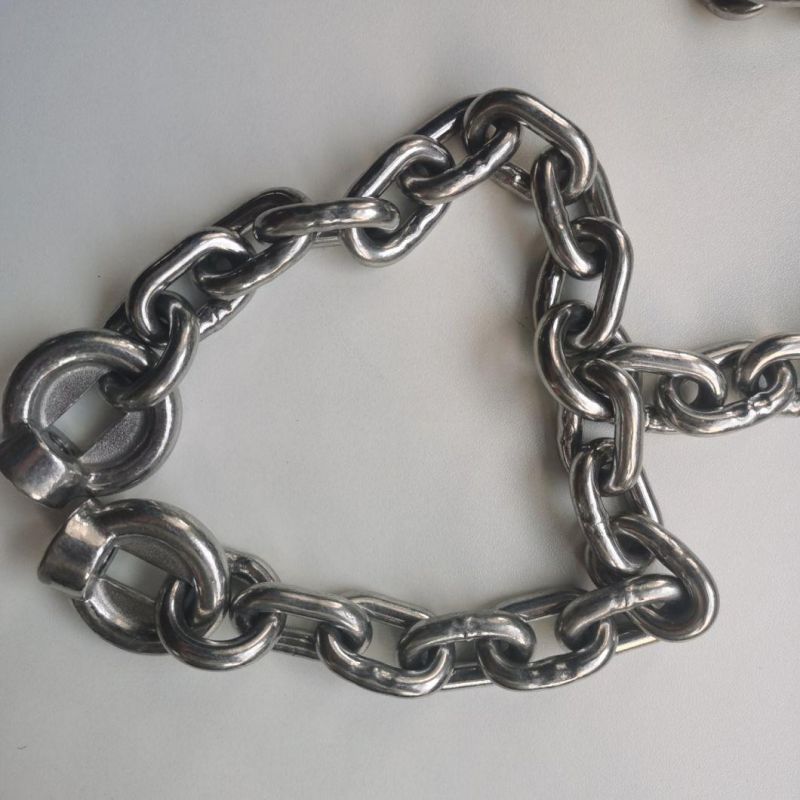 Customized 304 / 316 Ss DIN766 Swing Chain with Eye Bolt and Round Ring