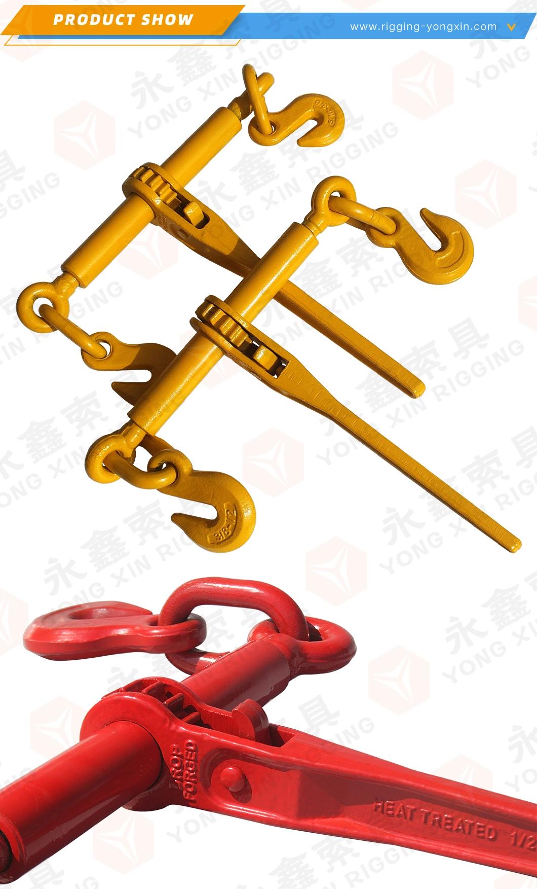 High Quality Forged Us Type Cargo Control Ratchet Load Binder with Hook