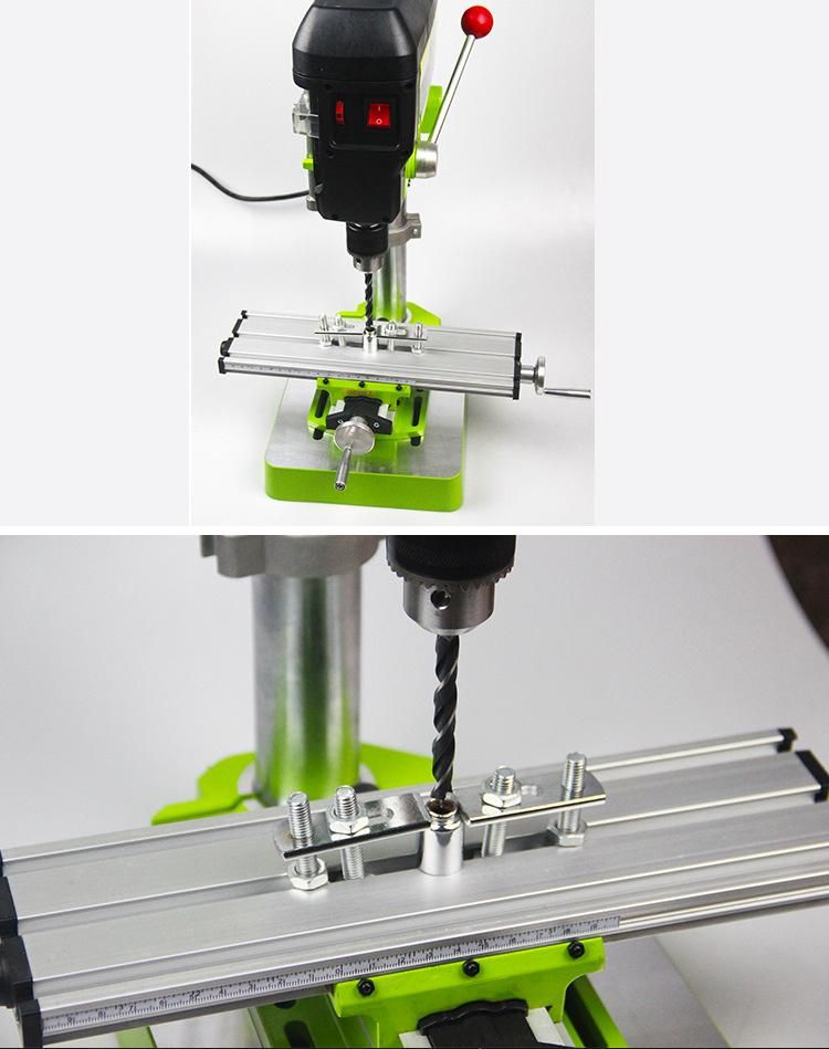 Cross Milling Machine Worktable Small Aluminum Alloy Drill Milling Machine with Bench Drill Electric Drill Bracket Use