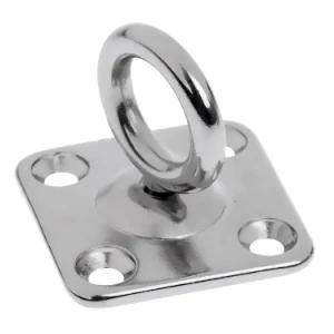 Stainless Steel 316 Marine Hardware Square Eye Plate with Round Ring