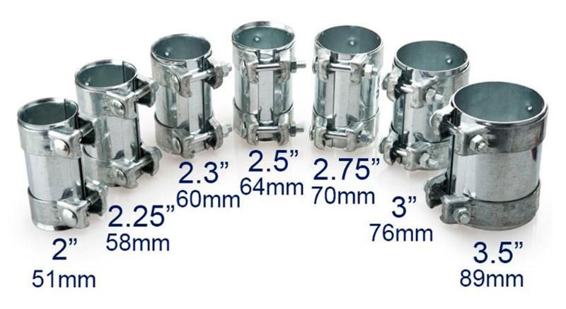 Exhaust Sleeve Connector Aluminium/Stainless Steel Band Clamps