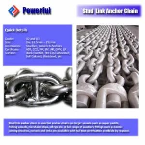 Marine U2 U3 Standard Welded Steel Ship Stud Link Anchor Chain