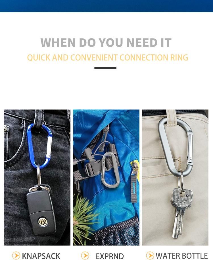 Promotional Multifunctional Carabiner, Aluminium Carabiner Keychain, Snap Hooks