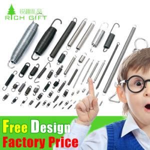 Custom High Precision Stainless Steel Helical Extension Spring with Double Hooks