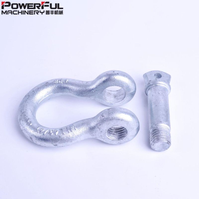 Us Type Drop Forged Galvanized Screw Pin G209 Anchor Shackle Bow Steel Shackel