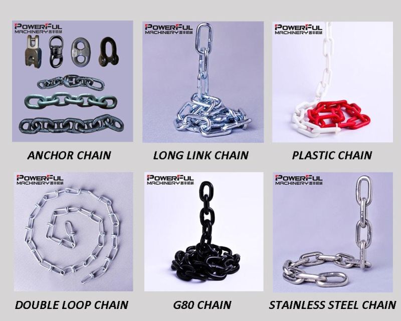 European Type Galvanized DIN764 Medium Open Iron Link Chain