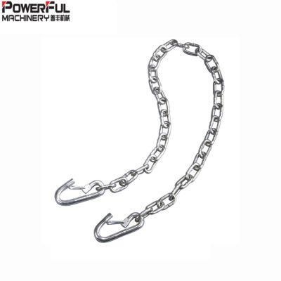 Heavy-Duty 51-Inch Steel Trailer Safety Chain with Spring Clip Hook