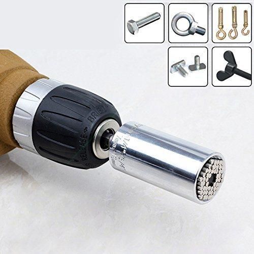 Universal Socket 1/4′′-3/4′′ (7mm-19mm) Socket Wrench Power Drill Adapter Socket