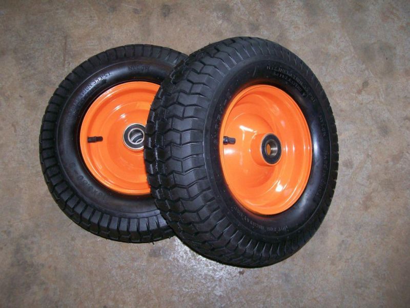 High Quality High Load Capacity Metal Rim Pneumatic Rubber Wheel for Wheelbarrow (6.50-8)