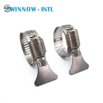 Zinc American Type Worm Drive Hose Clip Butterfly Handle Hose Clamp