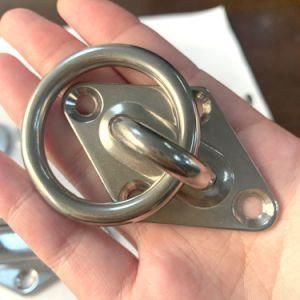 Stainless Steel Oblong Eye Plate with Ring
