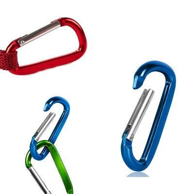 Customized Small Keychain Carabiner Snap Lock Hook Tool Aluminum D Shape Rock Climbing Carabiner