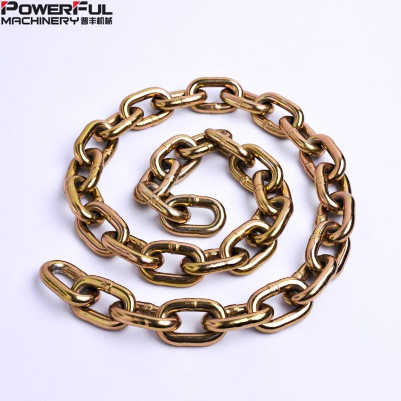 8mm Yellow Zinc Chromated G70 Link Chain
