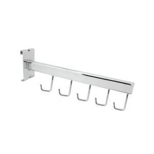 Wholesale Metal Chrome Grid Wall Display Hook with Rectangular Tube