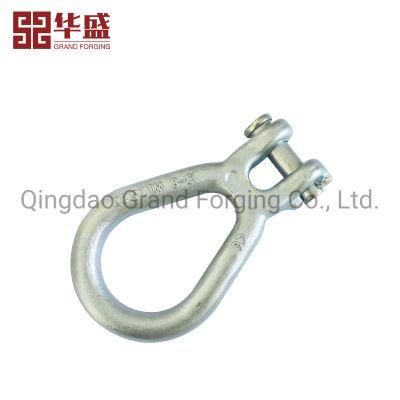 Hot Forging Steel Rigging Hardware Drop Forged Parts Clevis Pear Shaped Link