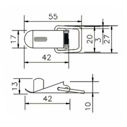 Hardware Small Chrome Plated Toggle Latch Lock