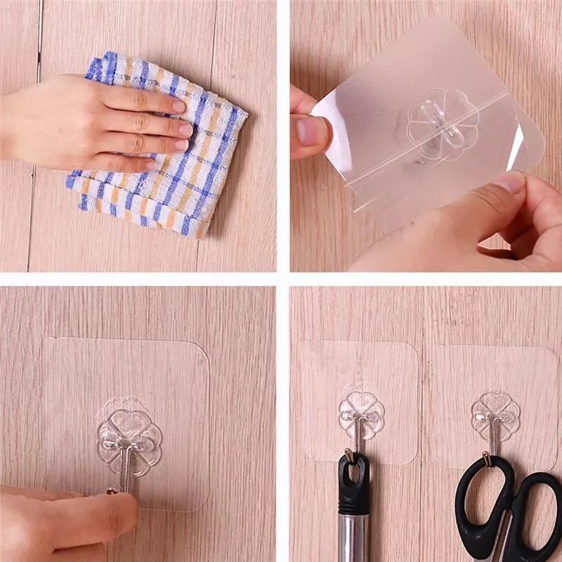 Super Sticky Hanging Hooks for Kitchen and Bathroom