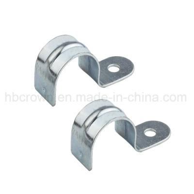 Zinc Plated One Hole Saddle Pipe Clamp for Conduit and EMT