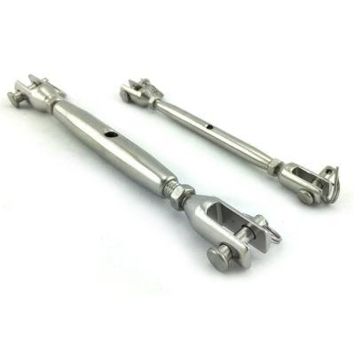 Marine Hardware Polished Stainless Steel SS304 SS316 M5 M6 M8 M10 European Type Open Body Lifting Eye and Hook Turnbuckle