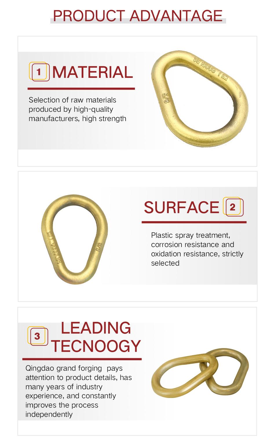 Factory Direct Chain Accessories Pear-Shaped Rings