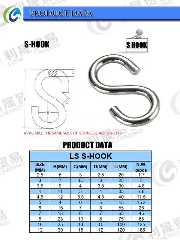 Galvanized Small Shaped S Hooks