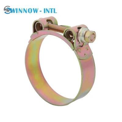 Heavy Duty Hose Clamp Zine Plated Steel Bolt