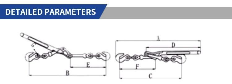 3/8-1/2 Inch Lever Type Load Binder with Grab Hook