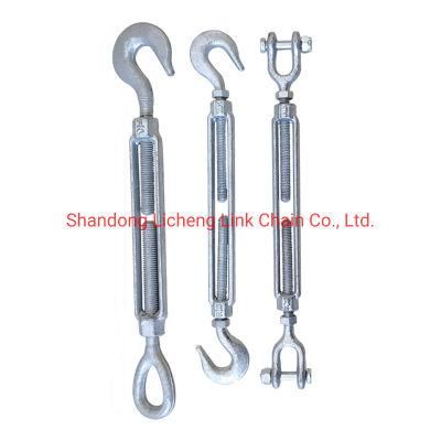 China Factory of Wholesale Heavy Duty Carbon Steel Drop Forged Galvanized Us Type Wire Rope Large Turnbuckle