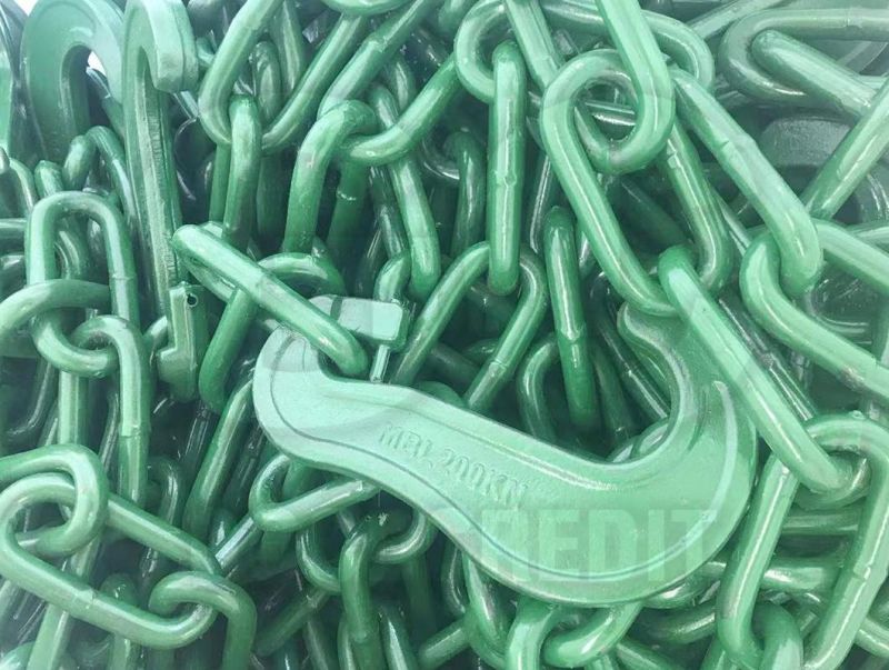 Powder Coated ASTM 80 G70 Transport Chain Lashing Chain