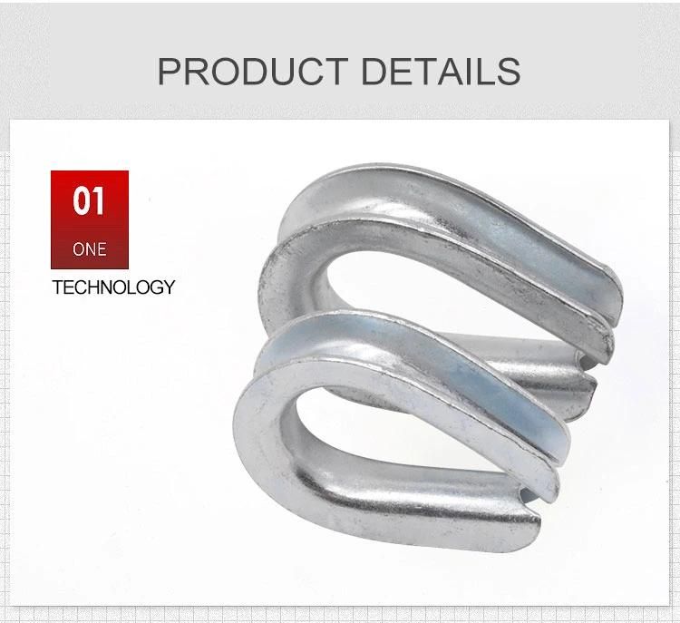 Factory Price Galvanized Heavy Duty G414 Wire Rope Thimble