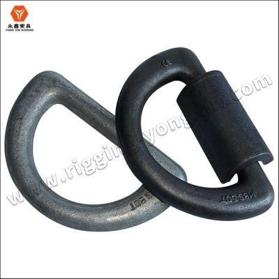 50t Forged Steel Weld on Container Lashing D Ring with Clip