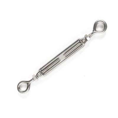 Stainless Steel 316 European Style Open Body Turnbuckles 3/8&quot; (10mm) Hook/Eye, Rigging Screw