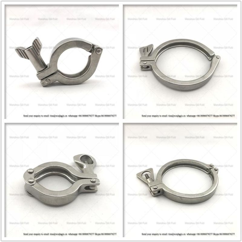 Sanitary Stainless Steel SS304 Heavy Duty Clamps Ferrule Tri-Clamp