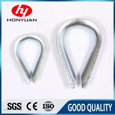 Galvanized Carbon Steel Custom Wire Rope Rube Thimble