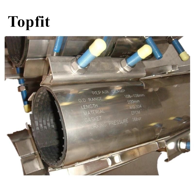 Single Band SS304 Repair Clamp for Pipe Coupling with Size of 1" to 12"