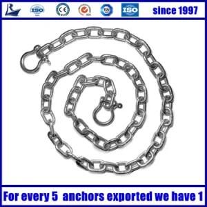Stainless Steel DIN766 Open Link Anchor Chain Boat Chain for Marine Anchor