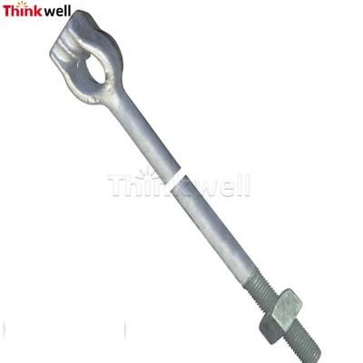 Galvanized Steel Drop Forged Double Thimble Eye Anchor Rod