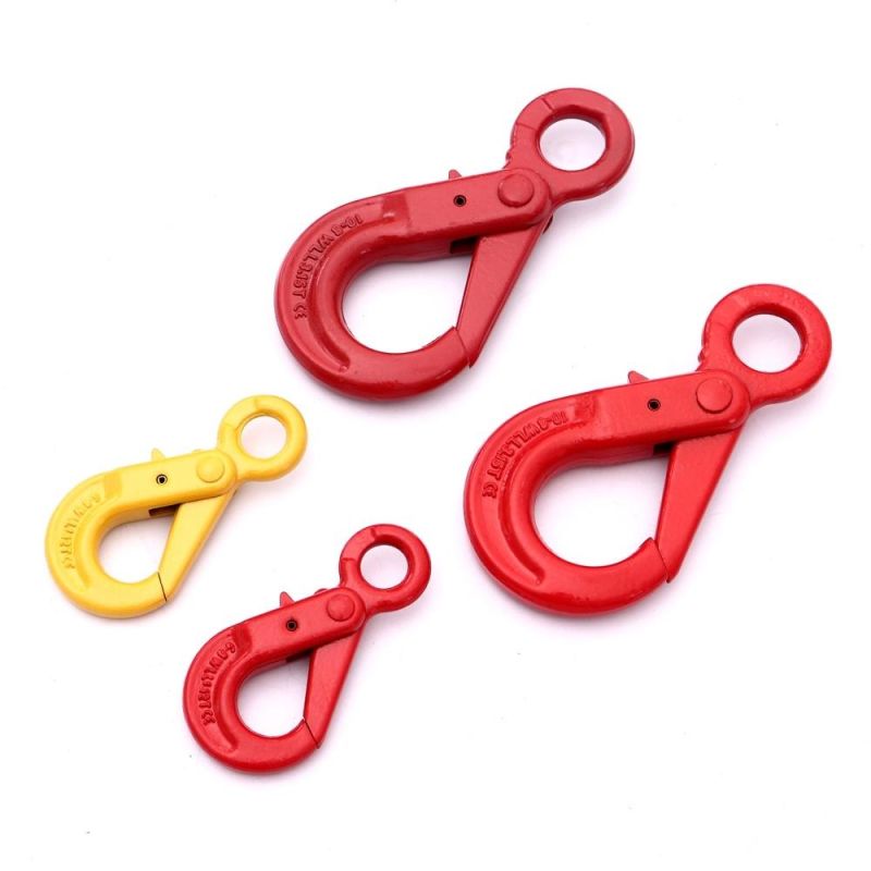 Forged Eye Hoist Hook Car Tow Hook with Safety Latch Winch Strap for Boat Trailer