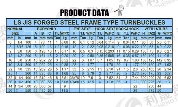 Ele-Galvanized JIS Type Turnbuckle 3/8 (10*150mm)