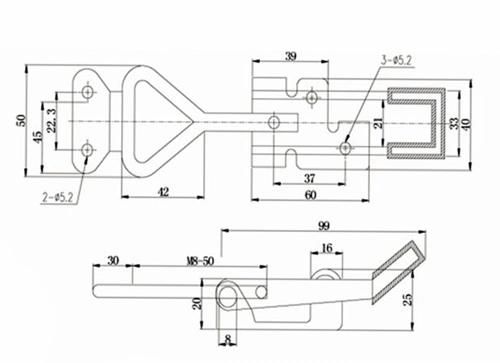 Heavy Duty Latch Type Toggle Clamp